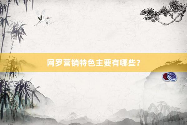 网罗营销特色主要有哪些？